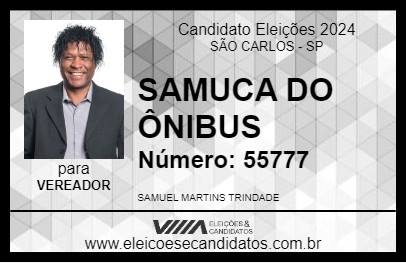 Candidato SAMUCA DO ÔNIBUS 2024 - SÃO CARLOS - Eleições