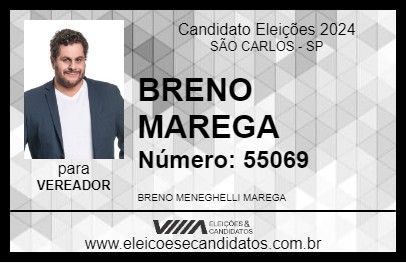 Candidato BRENO MAREGA 2024 - SÃO CARLOS - Eleições