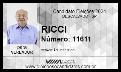 Candidato RICCI 2024 - DESCALVADO - Eleições