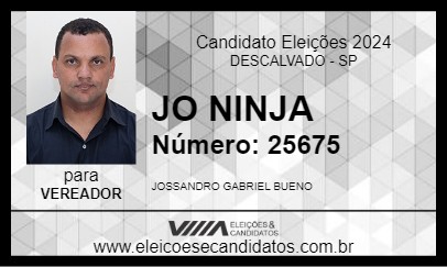 Candidato JO NINJA 2024 - DESCALVADO - Eleições