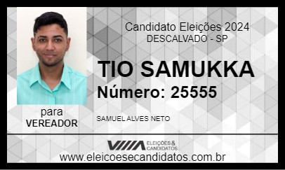 Candidato TIO SAMUKKA 2024 - DESCALVADO - Eleições