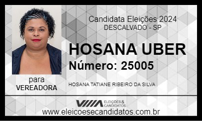 Candidato HOSANA UBER 2024 - DESCALVADO - Eleições