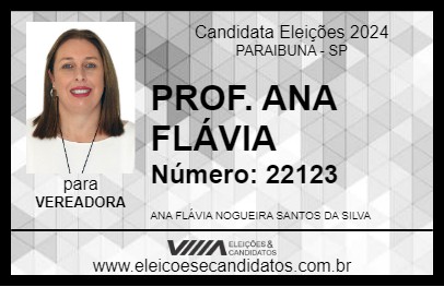 Candidato PROF. ANA FLÁVIA 2024 - PARAIBUNA - Eleições