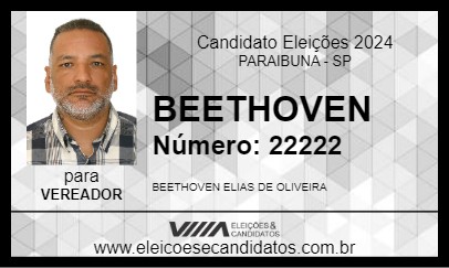 Candidato BEETHOVEN 2024 - PARAIBUNA - Eleições