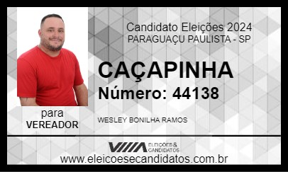 Candidato CAÇAPINHA 2024 - PARAGUAÇU PAULISTA - Eleições