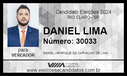 Candidato DANIEL LIMA 2024 - RIO CLARO - Eleições