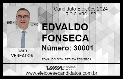 Candidato EDVALDO FONSECA 2024 - RIO CLARO - Eleições