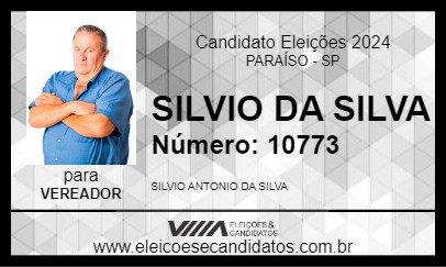 Candidato SILVIO DA SILVA 2024 - PARAÍSO - Eleições