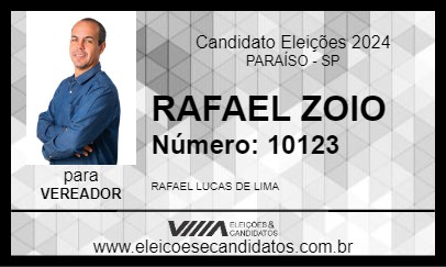 Candidato RAFAEL ZOIO 2024 - PARAÍSO - Eleições