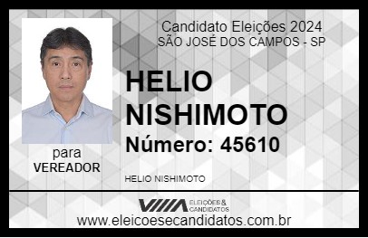 Candidato HELIO NISHIMOTO 2024 - SÃO JOSÉ DOS CAMPOS - Eleições