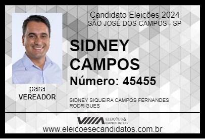 Candidato SIDNEY CAMPOS 2024 - SÃO JOSÉ DOS CAMPOS - Eleições