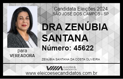 Candidato DRA ZENÚBIA SANTANA 2024 - SÃO JOSÉ DOS CAMPOS - Eleições