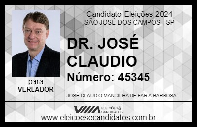 Candidato DR. JOSÉ CLAUDIO 2024 - SÃO JOSÉ DOS CAMPOS - Eleições