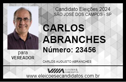 Candidato CARLOS ABRANCHES 2024 - SÃO JOSÉ DOS CAMPOS - Eleições