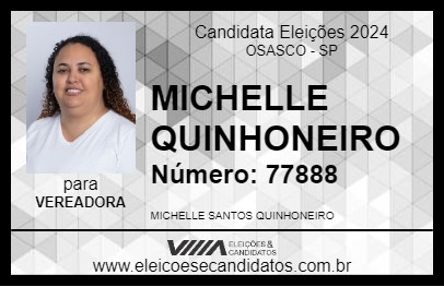 Candidato MICHELLE QUINHONEIRO 2024 - OSASCO - Eleições