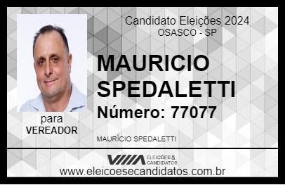 Candidato MAURICIO SPEDALETTI 2024 - OSASCO - Eleições