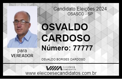 Candidato OSVALDO CARDOSO 2024 - OSASCO - Eleições