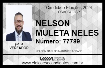 Candidato NELSON MULETA NELES 2024 - OSASCO - Eleições