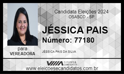 Candidato JÉSSICA PAIS 2024 - OSASCO - Eleições