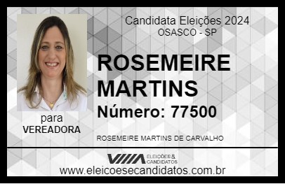 Candidato ROSEMEIRE MARTINS 2024 - OSASCO - Eleições