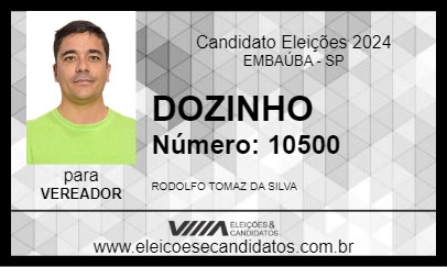 Candidato DOZINHO 2024 - EMBAÚBA - Eleições