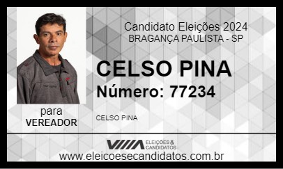 Candidato CELSO PINA 2024 - BRAGANÇA PAULISTA - Eleições