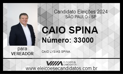 Candidato CAIO SPINA 2024 - SÃO PAULO - Eleições