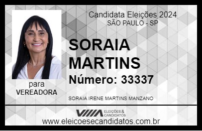 Candidato SORAIA MARTINS 2024 - SÃO PAULO - Eleições