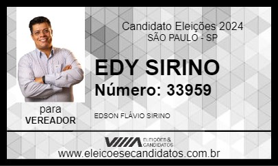 Candidato EDY SIRINO 2024 - SÃO PAULO - Eleições