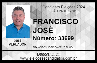 Candidato FRANCISCO JOSÉ 2024 - SÃO PAULO - Eleições