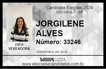 Candidato JORGILENE ALVES 2024 - SÃO PAULO - Eleições