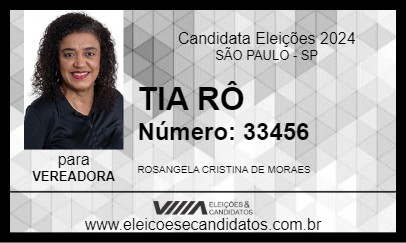 Candidato TIA RÔ 2024 - SÃO PAULO - Eleições