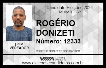 Candidato ROGÉRIO DONIZETI 2024 - TAUBATÉ - Eleições