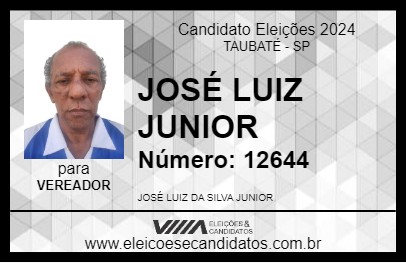 Candidato JOSÉ LUIZ JUNIOR 2024 - TAUBATÉ - Eleições