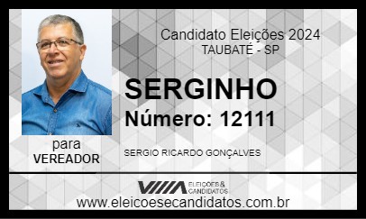 Candidato SERGINHO 2024 - TAUBATÉ - Eleições