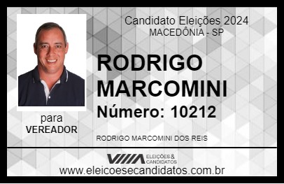 Candidato RODRIGO MARCOMINI 2024 - MACEDÔNIA - Eleições