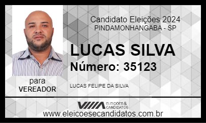 Candidato LUCAS SILVA 2024 - PINDAMONHANGABA - Eleições