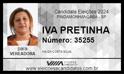 Candidato IVA PRETINHA 2024 - PINDAMONHANGABA - Eleições