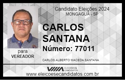 Candidato CARLOS SANTANA 2024 - MONGAGUÁ - Eleições