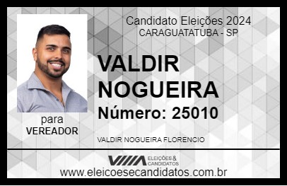 Candidato VALDIR NOGUEIRA 2024 - CARAGUATATUBA - Eleições