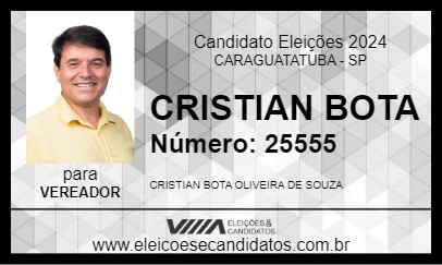 Candidato CRISTIAN BOTA 2024 - CARAGUATATUBA - Eleições