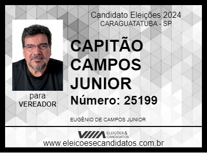 Candidato CAPITÃO CAMPOS JUNIOR 2024 - CARAGUATATUBA - Eleições