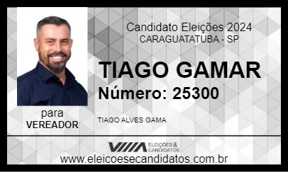 Candidato TIAGO GAMAR 2024 - CARAGUATATUBA - Eleições