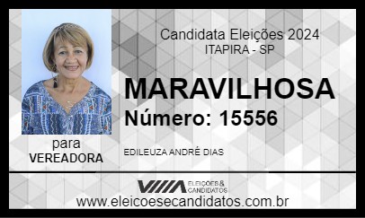 Candidato MARAVILHOSA 2024 - ITAPIRA - Eleições