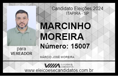 Candidato MARCINHO MOREIRA 2024 - ITAPIRA - Eleições