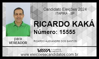 Candidato RICARDO KAKÁ 2024 - ITAPIRA - Eleições