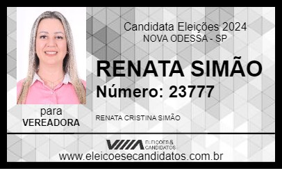 Candidato RENATA SIMÃO 2024 - NOVA ODESSA - Eleições