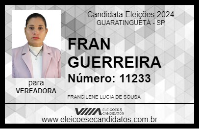 Candidato FRAN GUERREIRA 2024 - GUARATINGUETÁ - Eleições