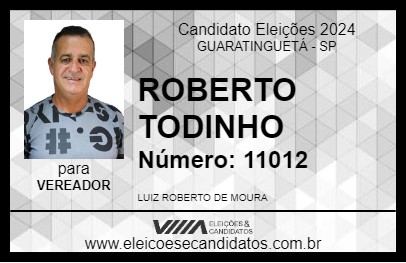 Candidato ROBERTO TODINHO 2024 - GUARATINGUETÁ - Eleições