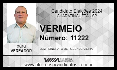 Candidato VERMEIO 2024 - GUARATINGUETÁ - Eleições